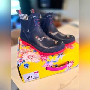 Joules Dachshund Wellington Wellibob Rainboot in size US 8/EU 39/UK 6